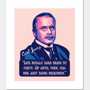 Carl Jung Portrait and Quote Posters and Art